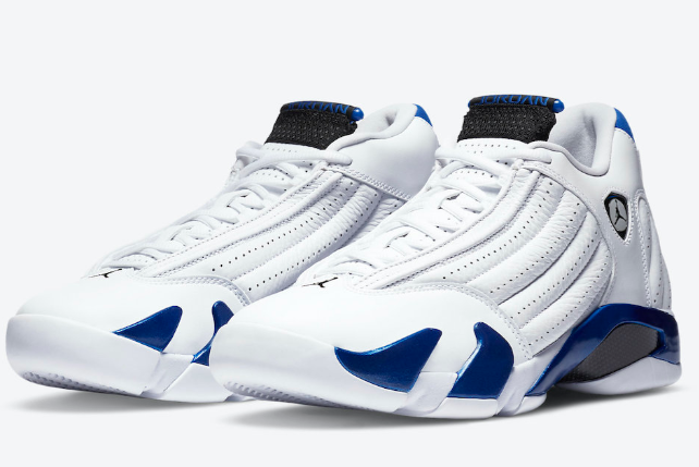 Real Jordan 14 Hyper Royal White Hyper Royal Black Shoes